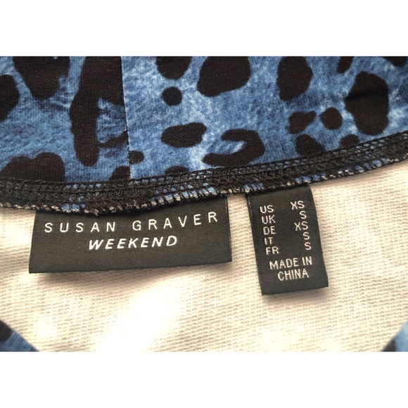 Susan Graver Weekend Print French Terry Tunic - Picture 6 of 6